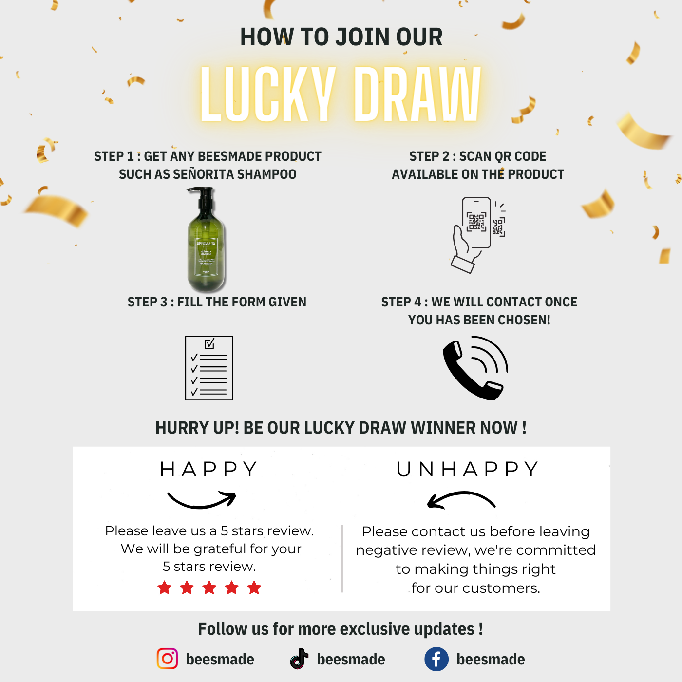 BEESMADE SEÑORITA Silicon Free Shampoo (Balance the pH level)