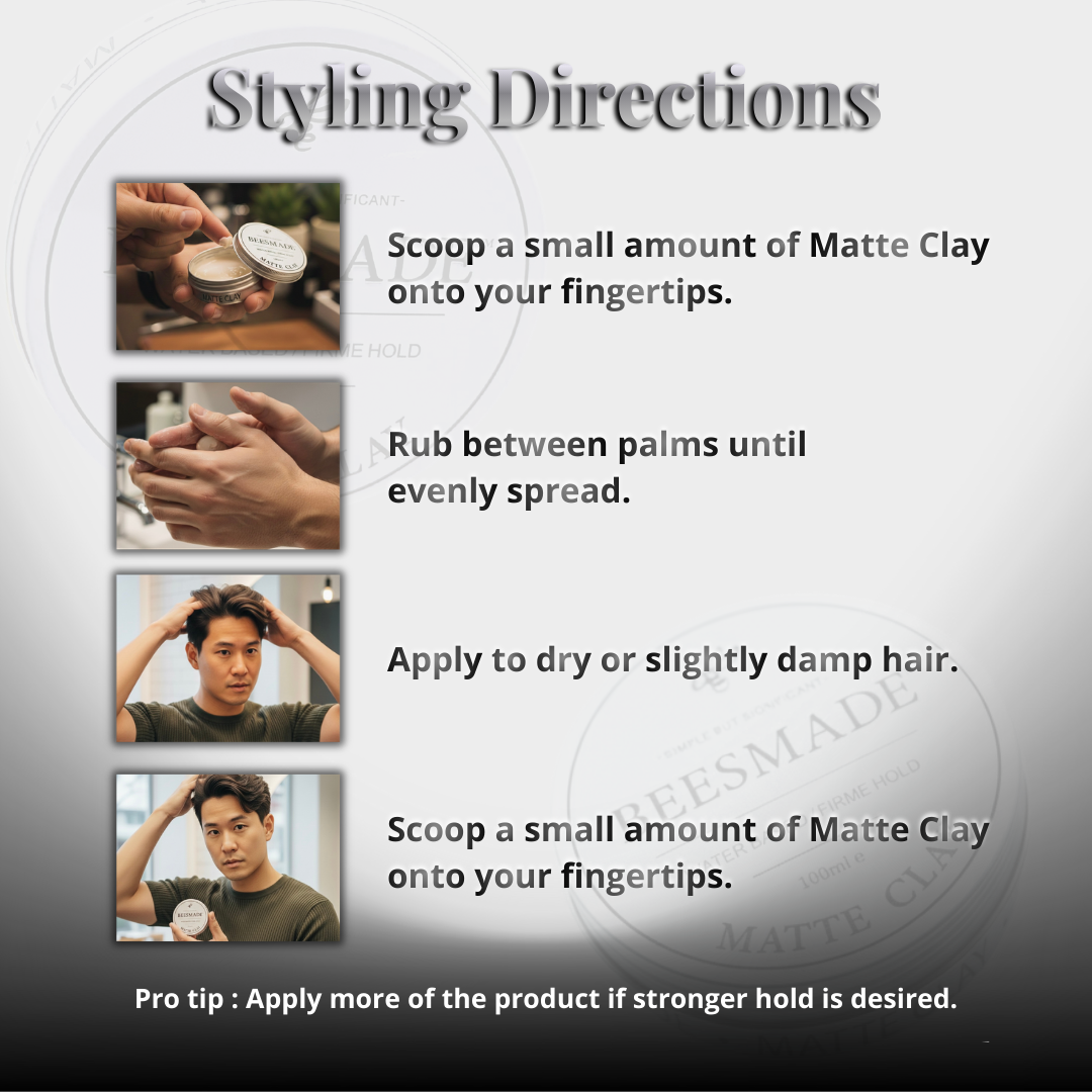 BEESMADE Matte Clay - No.1 Hair Clay in Singapore & Malaysia